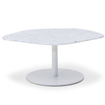 Hanna Side Table - White / White Marble