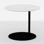 Pebble Side Table - Black / White Marble