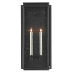 Wright Outdoor Wall Sconce - Midnight / Clear Seeded