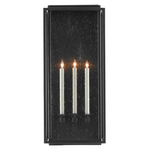 Wright Outdoor Wall Sconce - Midnight / Clear Seeded