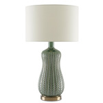 Mamora Table Lamp - Green / Ivory