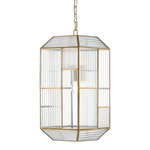 Bardolph Pendant - Antique Brass / Clear