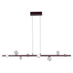 Stella Linear Chandelier - Flat Bronze / Cast Zircon