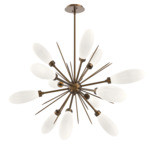 Fiori Starburst Chandelier - Flat Bronze / Fiori White