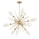 Fiori Starburst Chandelier - Gilded Brass / Fiori White