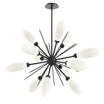 Fiori Starburst Chandelier - Matte Black / Fiori White