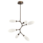 Fiori Modern Vine Chandelier - Flat Bronze / Fiori White