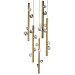 Stella Round Multi Light Pendant - Heritage Brass / Cast Zircon