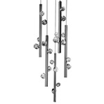 Stella Round Multi Light Pendant - Satin Nickel / Cast Zircon