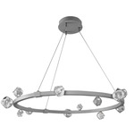 Stella Ring Chandelier - Metallic Beige Silver / Cast Zircon