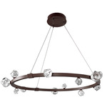 Stella Ring Chandelier - Flat Bronze / Cast Zircon