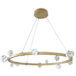 Stella Ring Chandelier - Gilded Brass / Cast Zircon