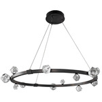 Stella Ring Chandelier - Matte Black / Cast Zircon