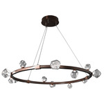 Stella Ring Chandelier - Oil Rubbed Bronze / Cast Zircon