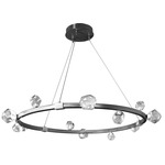 Stella Ring Chandelier - Satin Nickel / Cast Zircon