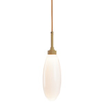 Fiori Pendant - Gilded Brass / Fiori White