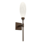 Fiori Belvedere Wall Sconce - Flat Bronze / Fiori White