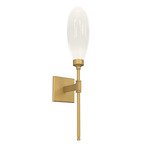 Fiori Belvedere Wall Sconce - Gilded Brass / Fiori White