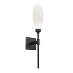 Fiori Belvedere Wall Sconce - Matte Black / Fiori White