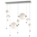 Abacus Linear Multi Light Pendant - Vintage Platinum / Opal