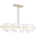 Vitre Linear Pendant - Soft Gold / White Swirl