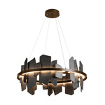 Ardesia Circular Pendant - Bronze / Vermont Slate