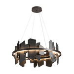 Ardesia Circular Pendant - Dark Smoke / Vermont Slate