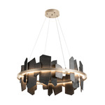 Ardesia Circular Pendant - Soft Gold / Vermont Slate