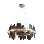 Ardesia Circular Pendant - Sterling / Vermont Slate