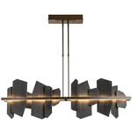 Ardesia Linear Pendant - Bronze / Vermont Slate