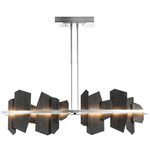 Ardesia Linear Pendant - Sterling / Vermont Slate