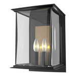 Kingston Outdoor Wall Sconce - Coastal Black / Translucent Soft Gold