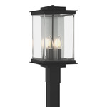 Kingston Outdoor Post Light - Coastal Black / Translucent Vintage Platinum