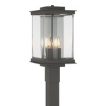 Kingston Outdoor Post Light - Coastal Natural Iron / Translucent Vintage Platinum