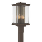 Kingston Outdoor Post Light - Coastal Bronze / Translucent Soft Gold