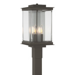 Kingston Outdoor Post Light - Coastal Dark Smoke / Translucent Vintage Platinum