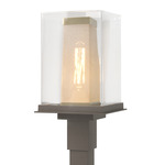 Polaris Outdoor Post Light - Coastal Dark Smoke / Coastal Gold