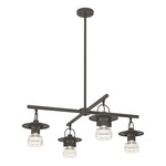 Mason 4 Light Outdoor Pendant - Coastal Natural Iron / Clear