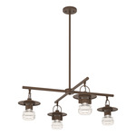 Mason 4 Light Outdoor Pendant - Coastal Bronze / Clear