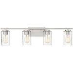 Ruth Bathroom Vanity Light - Brushed Nickel / Clear