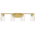 Ruth Bathroom Vanity Light - Natural Brass / Clear