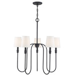 Carrie Chandelier - Aged Iron / White