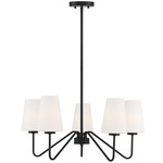 Daphne Chandelier - Matte Black / White