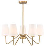 Daphne Chandelier - Natural Brass / White