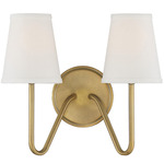 Daphne Vanity Light - Natural Brass / White