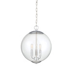 Florence Pendant - Chrome / Clear