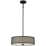 Harris Pendant - Matte Black / White