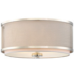 Holly Ceiling Light - Polished Nickel / White