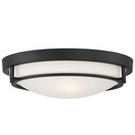 Kiki Semi Flush Ceiling Light - Matte Black / White