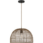 Reeve Pendant - Brown / Rattan